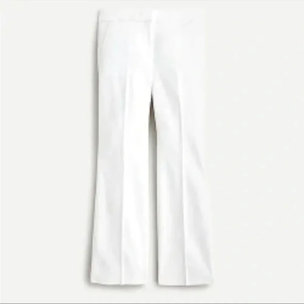NWT J Crew Hayden Linen Kickout Crop White 20 - Picture 2 of 7